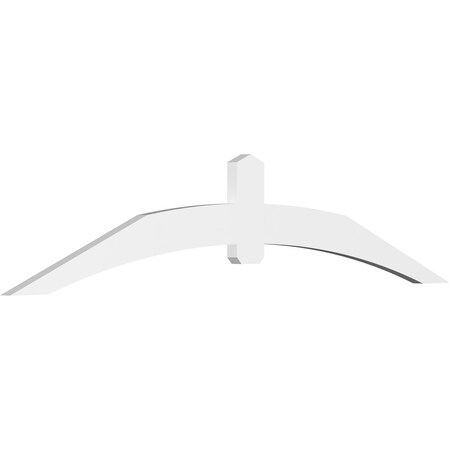 Ekena Millwork Archdale Architectural Grade PVC Gable Bracket, 96"W x 20"H x 2"D x 6"F, 5/12 Pitch GBP096X20X0206ARC00